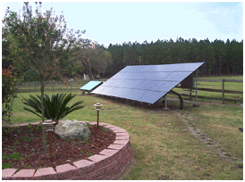 4.8 kW grid-connected solar system mounted on a ground rack